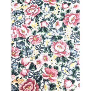 Romantic Gardens Screenprint Upholstery Fabric Cottagecore Floral 4 Yards / 45"